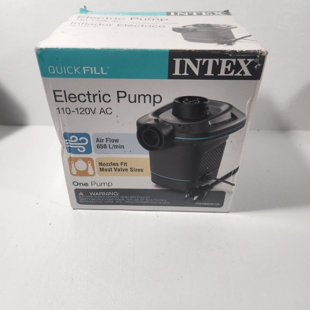 Intex Quick Fill Electric Pump 110-120V AC Inflates & Deflates NEW!!